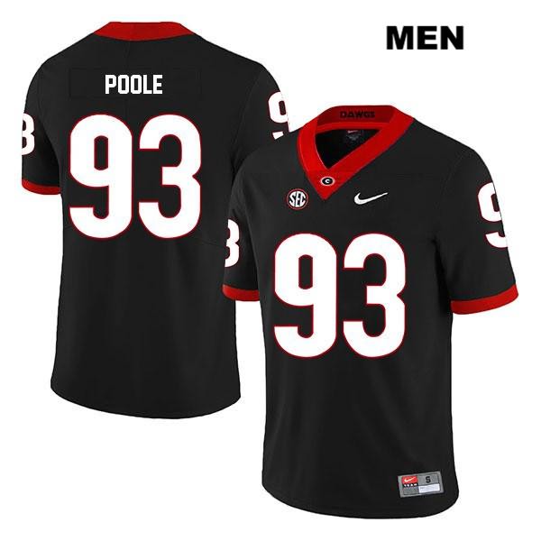 Georgia Bulldogs Men's Antonio Poole #93 NCAA Legend Authentic Black Nike Stitched College Football Jersey MXV3256SK